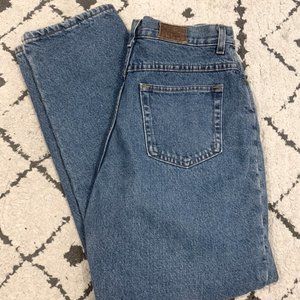 Vintage L.L. BEAN Grey Lined High Waisted Mom Jeans Size 12